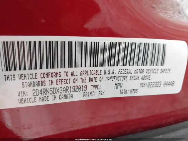2008 Dodge Grand Caravan Se მანქანა იყიდება აუქციონზე, vin: 1D8HN44H18B146436, აუქციონის ნომერი: 46065268