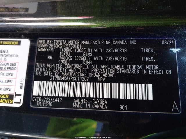 Продажа на аукционе авто 2024 Lexus Rx 350h Premium, vin: 2T2BBMCAXRC041202, номер лота: 46065311