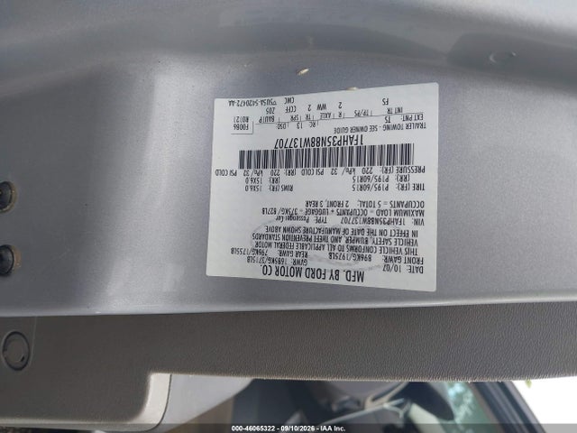 2008 Ford Focus Se/ses მანქანა იყიდება აუქციონზე, vin: 1FAHP35N88W137707, აუქციონის ნომერი: 46065322