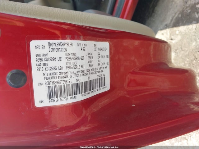 Aukcja sprzedaży 2002 Chrysler Pt Cruiser Limited, vin: 3C8FY68B92T358181, numer aukcji: 46065382