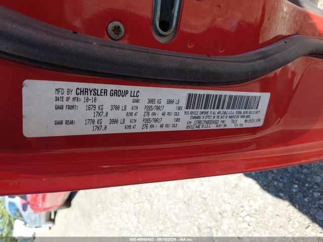 Продажа на аукционе авто 2011 Ram Ram 1500 St, vin: 1D7RB1CPXBS554563, номер лота: 46065402