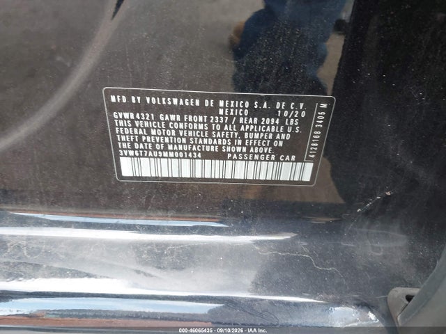 Продаж на аукціоні авто 2021 Volkswagen Golf Gti 2.0t Autobahn/2.0t S/2.0t Se, vin: 3VW6T7AU9MM001434, номер лоту: 46065435