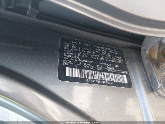 Продаж на аукціоні авто 2022 Nissan Rogue Sport S Awd Xtronic Cvt, vin: JN1BJ1AW5NW470367, номер лоту: 46065620