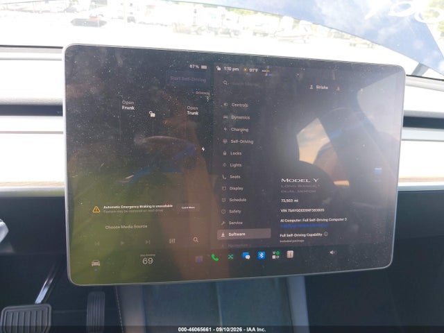 46065661 :رقم المزاد ، 7SAYGDEE6NF383805 vin ، 2022 Tesla Model Y Long Range Dual Motor All-wheel Drive مزاد بيع