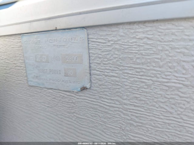 46065782 :رقم المزاد ، MAU02070D696 vin ، 1996 Crest Iii Pontoon مزاد بيع