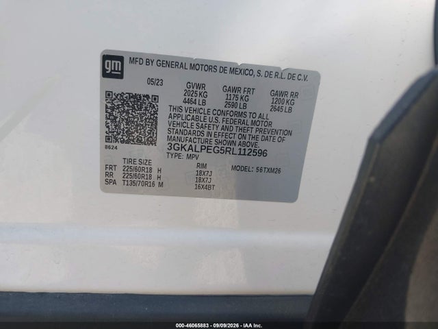 Aukcja sprzedaży 2024 Gmc Terrain Fwd Slt, vin: 3GKALPEG5RL112596, numer aukcji: 46065883