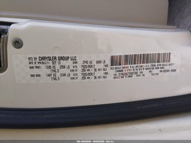 Продаж на аукціоні авто 2013 Dodge Grand Caravan Se, vin: 2C4RDGBG7DR567302, номер лоту: 46065898