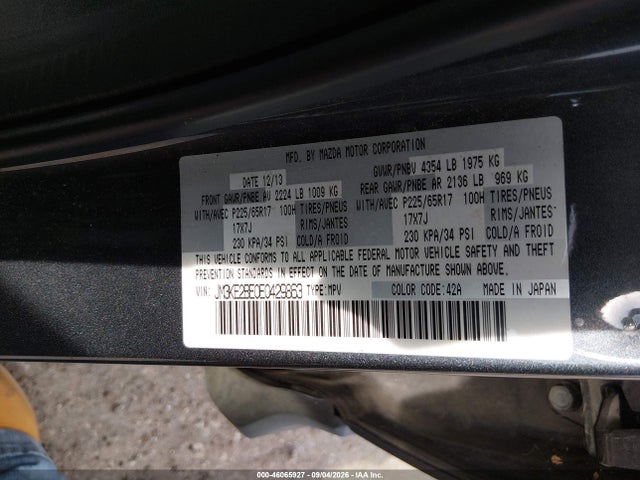 Продаж на аукціоні авто 2014 Mazda Cx-5 Sport, vin: JM3KE2BE0E0429863, номер лоту: 46065927