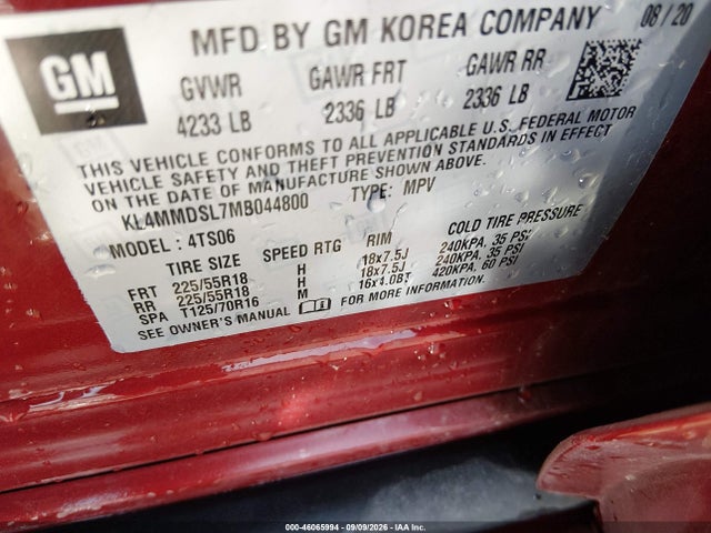Продажа на аукционе авто 2021 Buick Encore Gx Fwd Select, vin: KL4MMDSL7MB044800, номер лота: 46065994
