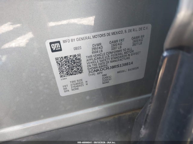 Продаж на аукціоні авто 2024 Chevrolet Blazer Ev Eawd Rs, vin: 3GNKDCRJ8RS138814, номер лоту: 46066041