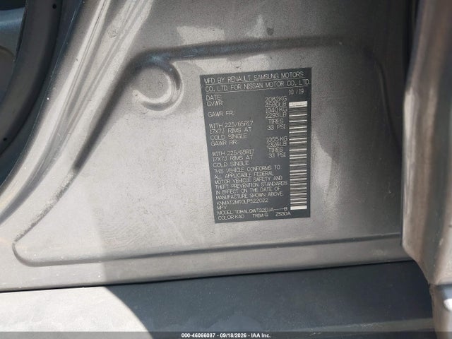 Продаж на аукціоні авто 2020 Nissan Rogue Sv Fwd, vin: KNMAT2MT0LP522022, номер лоту: 46066087