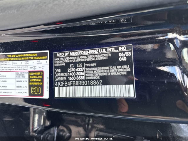 Продаж на аукціоні авто 2024 Mercedes-benz Gle 350 4matic, vin: 4JGFB4FB8RB018862, номер лоту: 46066142
