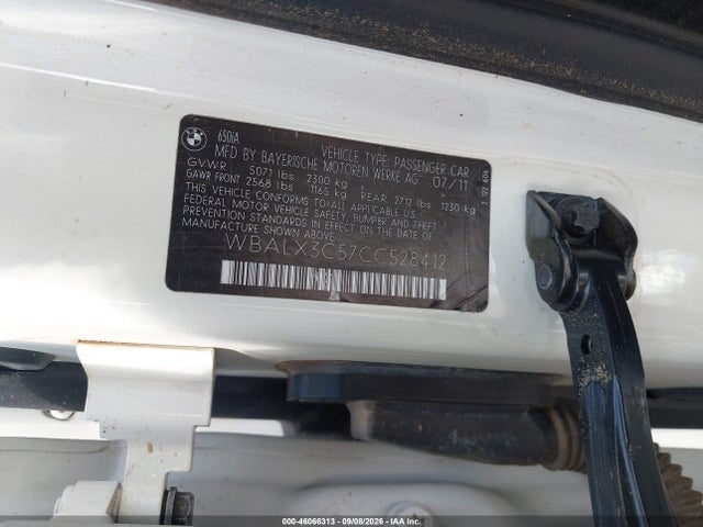 2012 Bmw 650i მანქანა იყიდება აუქციონზე, vin: WBALX3C57CC528412, აუქციონის ნომერი: 46066313