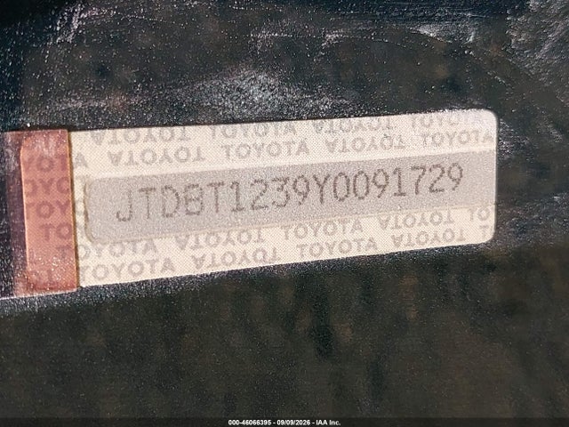 Продажа на аукционе авто 2000 Toyota Echo, vin: JTDBT1239Y0091729, номер лота: 46066395