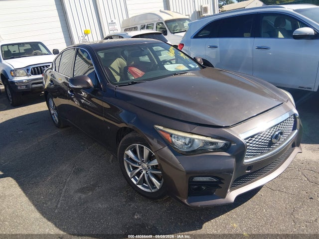2014 Infiniti Q50 Premium მანქანა იყიდება აუქციონზე, vin: JN1BV7ARXEM695915, აუქციონის ნომერი: 46066449
