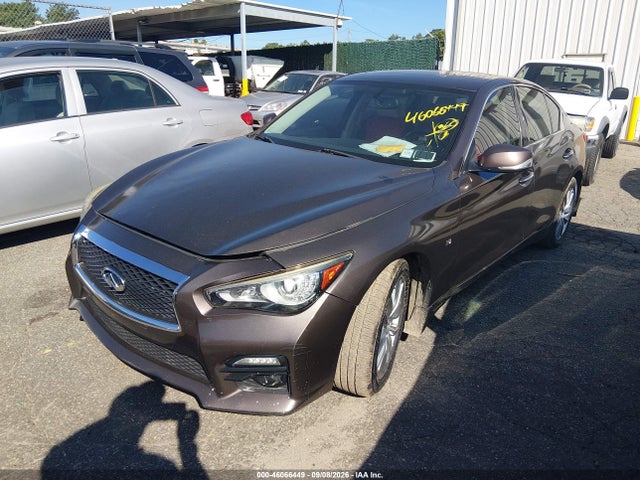 2014 Infiniti Q50 Premium მანქანა იყიდება აუქციონზე, vin: JN1BV7ARXEM695915, აუქციონის ნომერი: 46066449