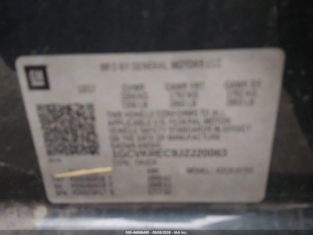 46066490 :رقم المزاد ، 1GCVKREC9JZ220063 vin ، 2018 Chevrolet Silverado 1500 2lt مزاد بيع