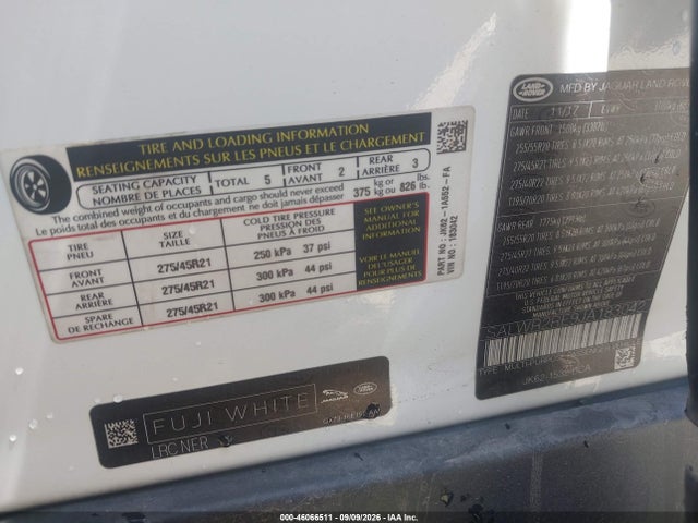 46066511 :رقم المزاد ، SALWR2RE9JA183042 vin ، 2018 Land Rover Range Rover Sport Supercharged/supercharged Dynamic مزاد بيع
