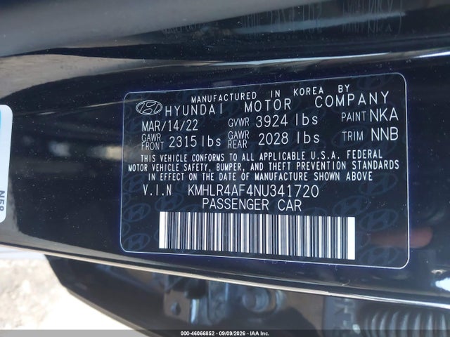 Aukcja sprzedaży 2022 Hyundai Elantra N Line, vin: KMHLR4AF4NU341720, numer aukcji: 46066852