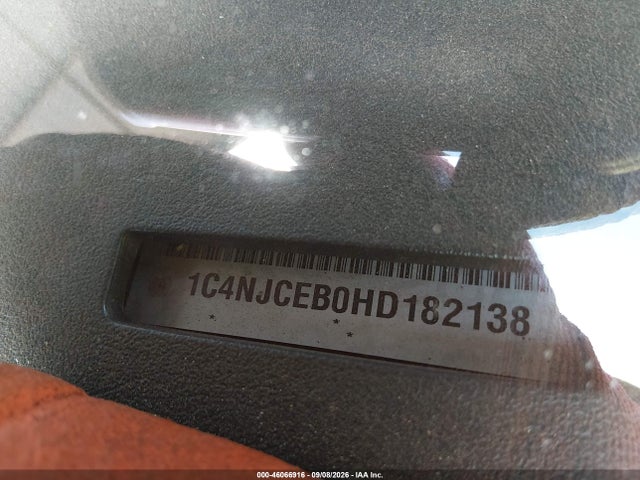 2017 Jeep Compass Latitude Fwd მანქანა იყიდება აუქციონზე, vin: 1C4NJCEB0HD182138, აუქციონის ნომერი: 46066916