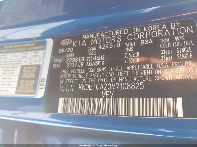Продаж на аукціоні авто 2021 Kia Seltos Sx Turbo, vin: KNDETCA20M7108825, номер лоту: 46066937