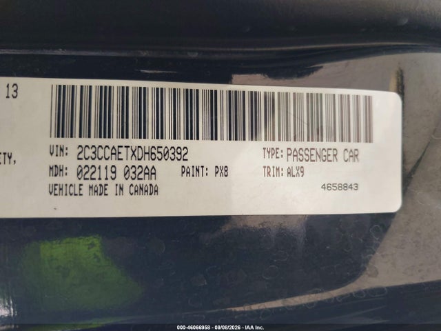 Aukcja sprzedaży 2013 Chrysler 300c, vin: 2C3CCAETXDH650392, numer aukcji: 46066958