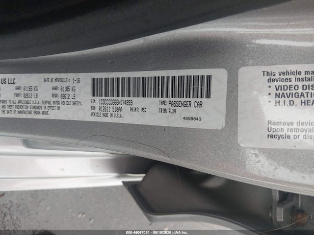 Продаж на аукціоні авто 2016 Chrysler 200 S, vin: 1C3CCCDG6GN174959, номер лоту: 46067051