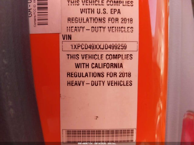 Продажа на аукционе авто 2018 Peterbilt 567, vin: 1XPCD49XXJD499259, номер лота: 46067134