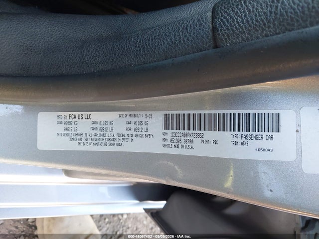 Продаж на аукціоні авто 2015 Chrysler 200 Limited, vin: 1C3CCCAB0FN723952, номер лоту: 46067402