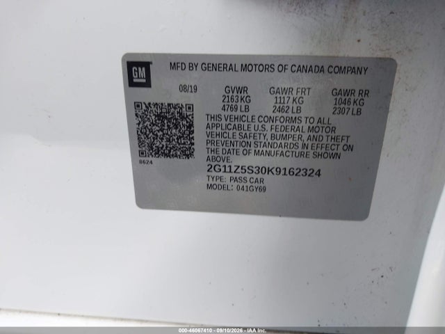 Chevrolet IMPALA LT 2019 2G11Z5S30K9162324 Image 9