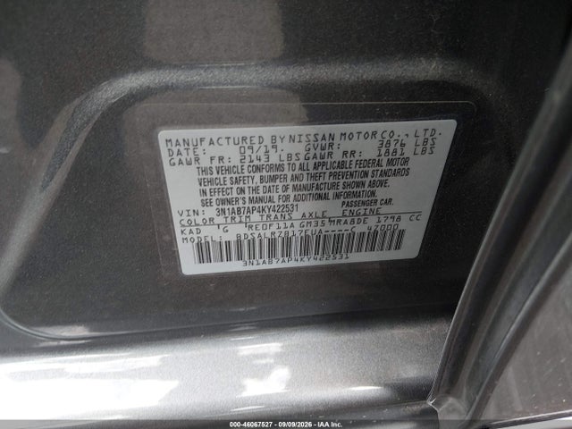 Nissan SENTRA SR 2019 3N1AB7AP4KY422531 Image 9
