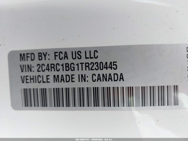 2026 Chrysler Pacifica Select მანქანა იყიდება აუქციონზე, vin: 2C4RC1BG1TR230445, აუქციონის ნომერი: 46067531