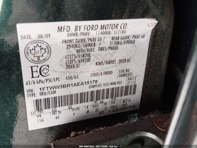 Продажа на аукционе авто 2010 Ford F-350 Cabela's/harley-davidson/king Ranch/lariat/xl/xlt, vin: 1FTWW3BR1AEA15178, номер лота: 46067533