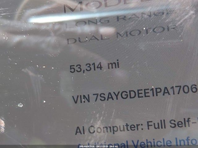 Продаж на аукціоні авто 2023 Tesla Model Y Awd/long Range Dual Motor All-wheel Drive, vin: 7SAYGDEE1PA170695, номер лоту: 46067539