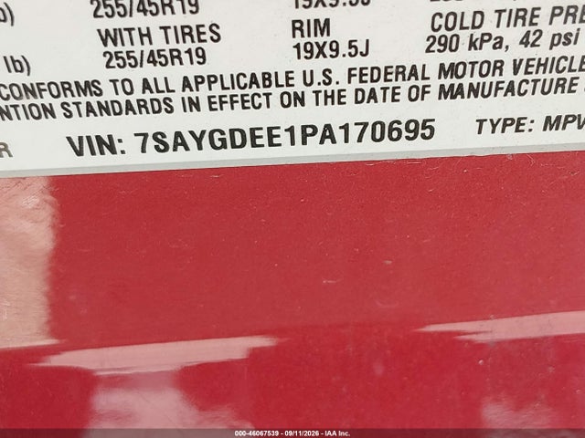 Продаж на аукціоні авто 2023 Tesla Model Y Awd/long Range Dual Motor All-wheel Drive, vin: 7SAYGDEE1PA170695, номер лоту: 46067539