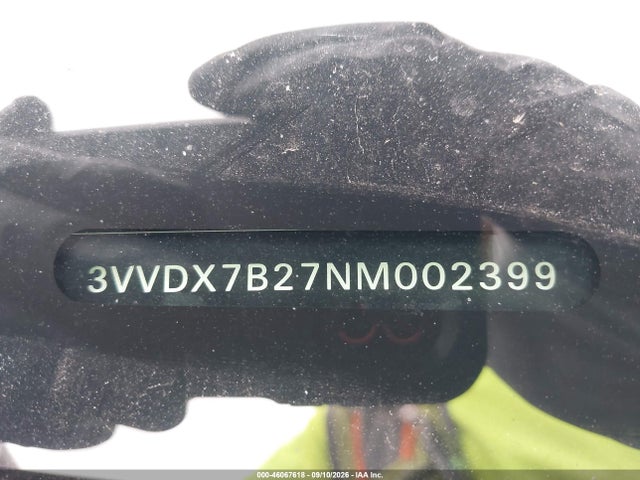 Aukcja sprzedaży 2022 Volkswagen Taos 1.5t S, vin: 3VVDX7B27NM002399, numer aukcji: 46067618