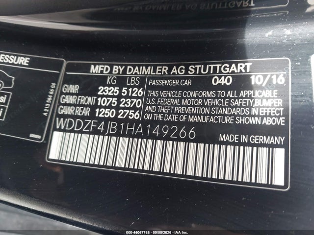 WDDZF4JB1HA149266 Mercedes-Benz E 300