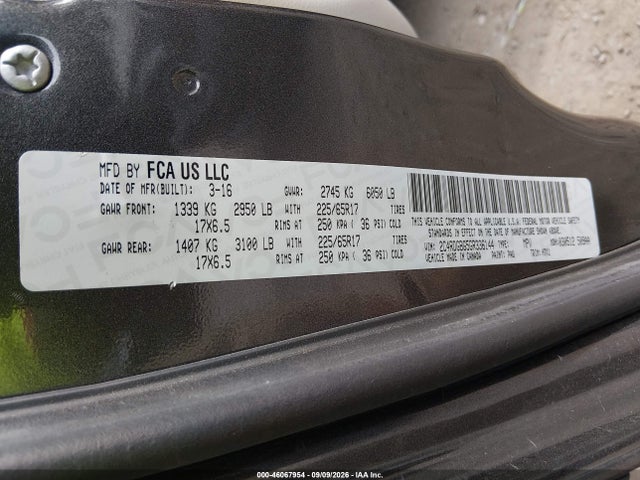 Продаж на аукціоні авто 2016 Dodge Grand Caravan Se, vin: 2C4RDGBG5GR336144, номер лоту: 46067954