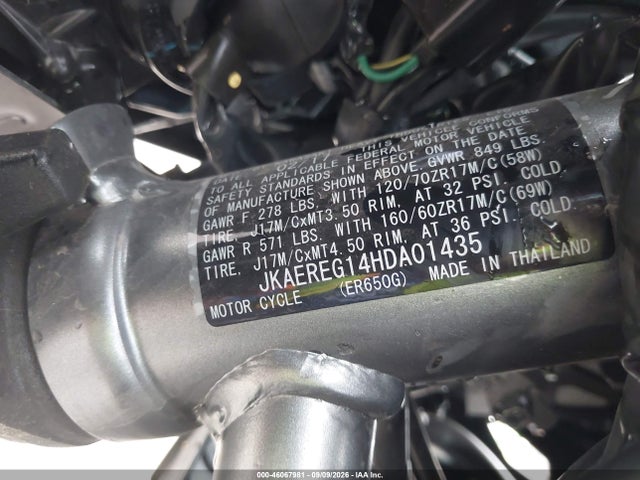 Kawasaki Er650 G 2017 JKAEREG14HDA01435 Image 10