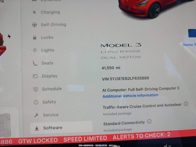 Tesla Model 3 Long Range Dual Motor All-wheel Drive 2020 5YJ3E1EB2LF635886 Image 15