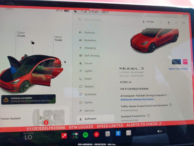 Tesla Model 3 Long Range Dual Motor All-wheel Drive 2020 5YJ3E1EB2LF635886 Image 7