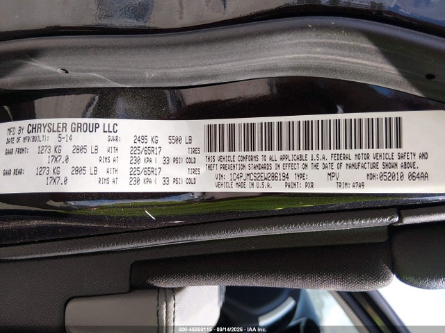 Продажа на аукционе авто 2014 Jeep Cherokee Latitude, vin: 1C4PJMCS2EW286194, номер лота: 46068115