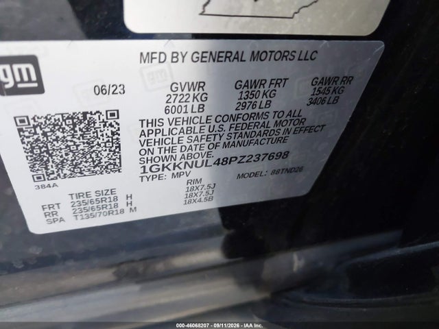 GMC Acadia Awd Slt 2023 1GKKNUL48PZ237698 Image 9