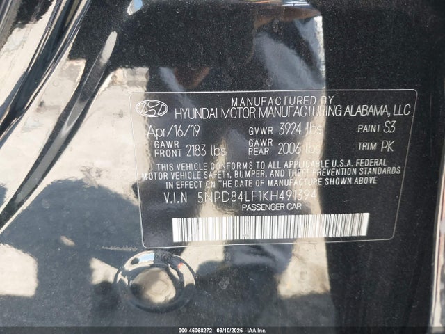Hyundai ELANTRA SEL 2019 5NPD84LF1KH491394 Image 9