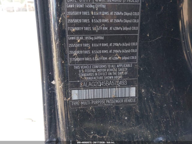 Aukcja sprzedaży 2011 Land Rover Lr4, vin: SALAG2D45BA570493, numer aukcji: 46068575