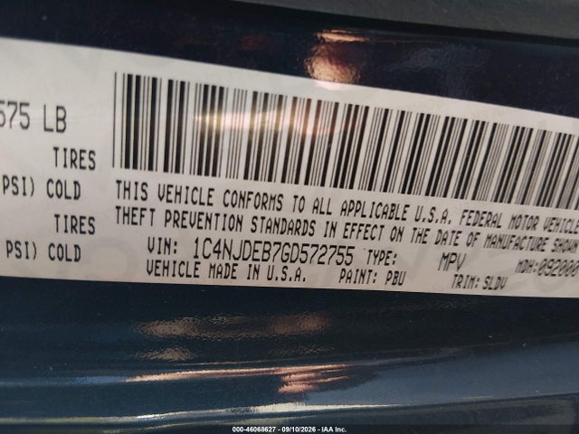 Продаж на аукціоні авто 2016 Jeep Compass High Altitude Edition, vin: 1C4NJDEB7GD572755, номер лоту: 46068627