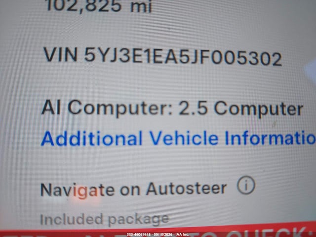 Tesla Model 3 Long Range/mid Range 2018 5YJ3E1EA5JF005302 Image 9
