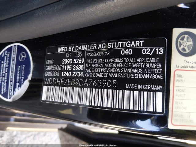 Продажа на аукционе авто 2013 Mercedes-benz E 63 Amg, vin: WDDHF7EB9DA763905, номер лота: 46068656