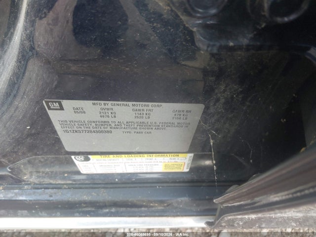 2008 Chevrolet Malibu Ltz მანქანა იყიდება აუქციონზე, vin: 1G1ZK577284300380, აუქციონის ნომერი: 46068695