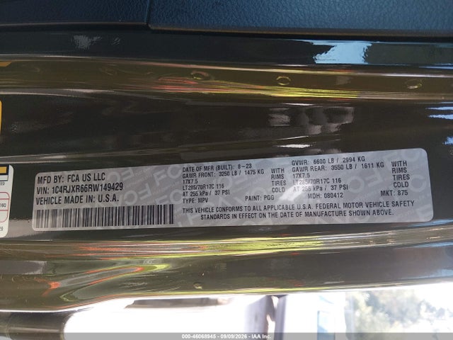 2024 Jeep Wrangler 4xe Rubicon X 4xe მანქანა იყიდება აუქციონზე, vin: 1C4RJXR66RW149429, აუქციონის ნომერი: 46068945